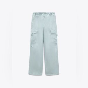 Zara sky blue cargo pants
